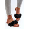 Čierne dámske šľapky so strapcami, P-1387 BLACK__31208-37 37