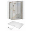 Sprchový kút - Sprchová kabína Gold 90x120 Solar + sprchová vanička (Sprchový kút - Sprchová kabína Gold 90x120 Solar + sprchová vanička)