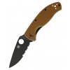 Spyderco Tenacious Brown G10 Blk Serr SC122GPSBBN