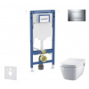 Geberit Duofix Set predstenovej inštalácie, klozetu a dosky Tece One, tlačidla Sigma30, Rimless, SoftClose, lesklý chróm/chróm mat SANI11CT1102