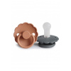 Frigg Dvojbalenie cumlíkov frigg daisy graphite/ peach bronze, +6m, silikón