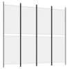 IZBOVÁ ZÁSTENA 4-DIELNA biela, 200 x 180 cm, látka