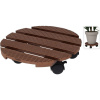 Progarden Podstavec pod květináč s kolečky 29cm hnědý KO-X64000050