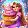 CUKROVÁ TLAČ jedlý obrázok na tortu Cukrová hmota Zamotaní Rapunzel 1 + MENO