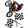 CUKROVÁ TLAČ jedlý obrázok na tortu Cukrová hmota CROSS MOTOCROSS MOTOR PITBIKE