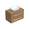 Swiss aqua technologies Koupelnová skříňka s krycí deskou SAT Cube Way 80x47,5x46 cm dub Hickory CUBE46803DH45