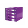 Leitz Box zásuvkový Click - Store 4 zásuvky purpurový