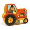 Djeco Puzzle v krabičke Traktor, 16 dielov – The tractor