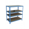 Meets-ecommerce UG Kovový regál 115x130x50, 3-4 police Farba: Modrá, Počet polic: 4 police