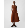 GAP Midi šaty na ramienka Hnedá XL
