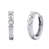 Stříbrné náušnice kruhy Sany s čirými Brilliance Zirconia JJJ1666EW