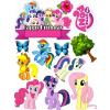 CUKROVÁ TLAČ jedlý obrázok na tortu Cukrová hmota PONÍKY MY LITTLE PONY POST