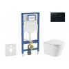 Geberit Duofix Set predstenovej inštalácie, klozetu Nefia a dosky softclose, tlačidlo Sigma01, čierna SANI11CA5167