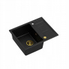 Kuchynská batéria - Čierna rohož 62x50 Zlatý žulový umývadlo (Kuchynská batéria - Čierna rohož 62x50 Zlatý žulový umývadlo)