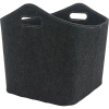 Plstený kôš na krbové drevo, tmavosivá, 45 l, 35 x 37,6 x 38 cm