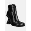 Kožené členkové topánky JW Anderson Twist Heel dámske, čierna farba, na podpätku, ANW43211A ANW43211A.999 EUR 38