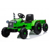 mamido Detský elektrický traktor s vlečkou T1 zelený