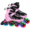 KOLIESKOVÉ KORČULE NASTAVITEĽNÉ PRE DETI KOLIESKA S LED OSVETLENÍM M