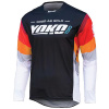 YOKO Motokrosový dres TWO, čierno/bielo/červený, veľ. S
