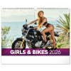 Nástenný kalendár Girls & Bikes 2026