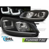 Tuning-tec SVETLOMETY U-LED LIGHT DRL BLACK CHROME LINE pasuje na VW GOLF 6 08-12