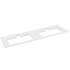 Sapho BRAHEA doska Rockstone s 2 otvormi 151,6x51,5cm, biela matná BT152-0101