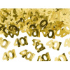 Metalické konfety číslo 40 - zlaté - 15 g - PartyDeco