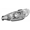 Peugeot 206 Reflektor ĽAVÝ 1998 - 2005 H7 + H7 Predná lampa ĽAVÁ