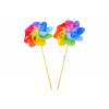 Teddies Veterník priemer 22cm farebný dúhový plast 47cm