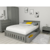 Postel z masívu Abby 120x200 cm šedá + rošt ZADARMO