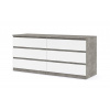 FalcoNabytek Komoda Simplicity 232 beton/bílý lesk