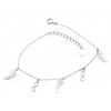 Šperky4U Strieborná retiazka na nohu nekonečno a krídelká NB-6027
