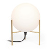 Stolová lampa so skleneným tienidlom v bielo-zlatej farbe (výška 22 cm) Seina - Kave Home