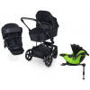 Easywalker Harvey5 3v1 Midnight Black Hlboká vanička Kiddy Evoluna i-Size 2 Základňa k autosedačke