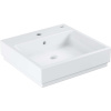 GROHE Cube Ceramic závesné umývadlo s otvorom, s prepadom, 500 x 490 mm, alpská biela, s povrchovou úpravou PureGuard, 3947400H