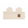 Baby Nellys Čelenka Teddy s uškami pre deti Hand Made - krémová, 68-80 (6-12m)