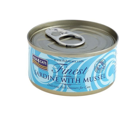FISH4CATS Konzerva pre mačky Finest sardinka s mušľami 70 g