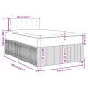 vidaXL Boxspring posteľ s matracom krémový 120x200 cm látka - Krémová - 152828-50329