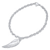 Silvego Dámsky náramok z chirurgickej ocele s príveskom anjelské krídlo KMMB69550