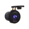 USB nabíjačka QC3.0 + USB-C, digitálny voltmeter do panelu (34575)
