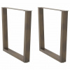 zahrada-XL Nohy k jedálenskému stolu v tvare V, 2 ks, prírodná oceľ, 90 x (72-73,3) cm, oceľ 4012655