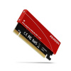 AXAGON PCEM2-S, PCIe x16 - M.2 NVMe M-key slot adaptér, kovový kryt pre pasívne chladenie (PCEM2-S)