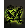 Logo FC Real Madrid 3D Hala Madrid Futbalová nástenná nočná lampa LED XL