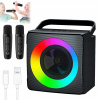 KARAOKE BEZDRÔTOVÝ SET 2 MIKROFÓNY BLUETOOTH PRENOSNÝ REPRODUKTOR SUPER