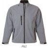 SOL'S | Relax, Pánska 3-vrst. softshell. bunda, sivá mel., L
