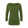 Tchibo - Tričko s trojštvrťovými rukávmi - pre dámy - veľ. L 44/46 - farba: zelená