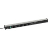 Zásuvková lišta pre pracovné stoly ,5 zásuviek, spínač, 2 x USB, 2 x CAT6A Treston