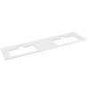Sapho BRAHEA doska Rockstone s 2 otvormi 171,6x51,5cm, biela matná BT172-0101