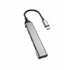 Dudao HUB 4v1 USB-C - 4x USB-A (3 x USB2.0 / USB3.0) 6,3 cm USB ROZDEĽOVAČ