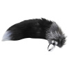 Alive Black and White Fox Tail Anal Pleasure M
